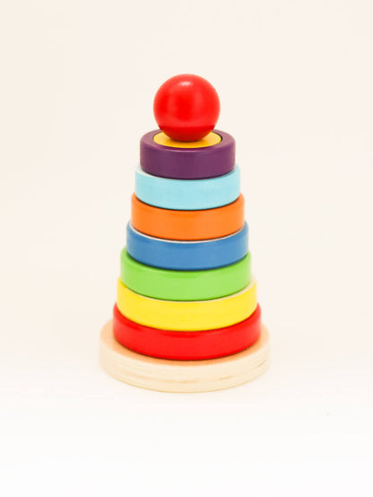 Torre de Madera de 8 Niveles - Juguete Montessori Educativo y Divertido